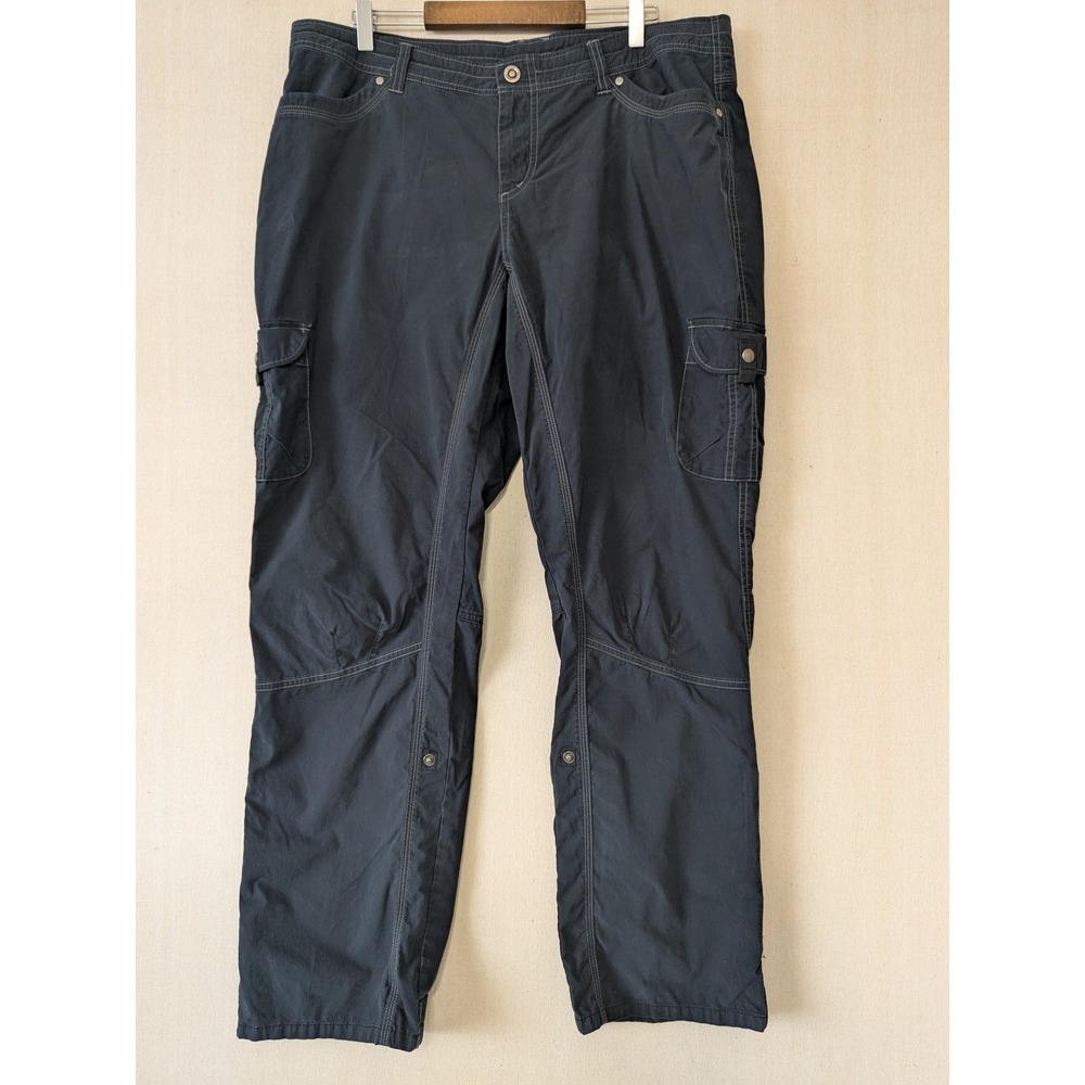 Kuhl Splash Cargo Pant Women Roll Up Legendary Hiking Outdoors 18W Black Utility